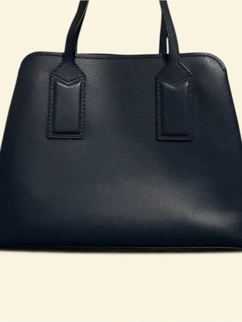 Marc Jacobs The Editor Navy Leather Tote with Burgundy Interior & Gold Hardware - Picture 2 of 12